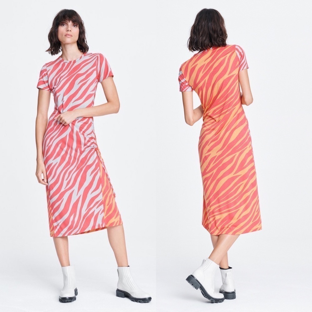 Rag and Bone Ina Tiger-Stripe Midi Dress NWOT